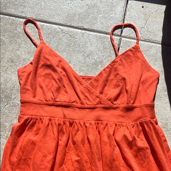 Old Navy Women's Mini Dress in Vibrant Orange - Picture 2 of 4